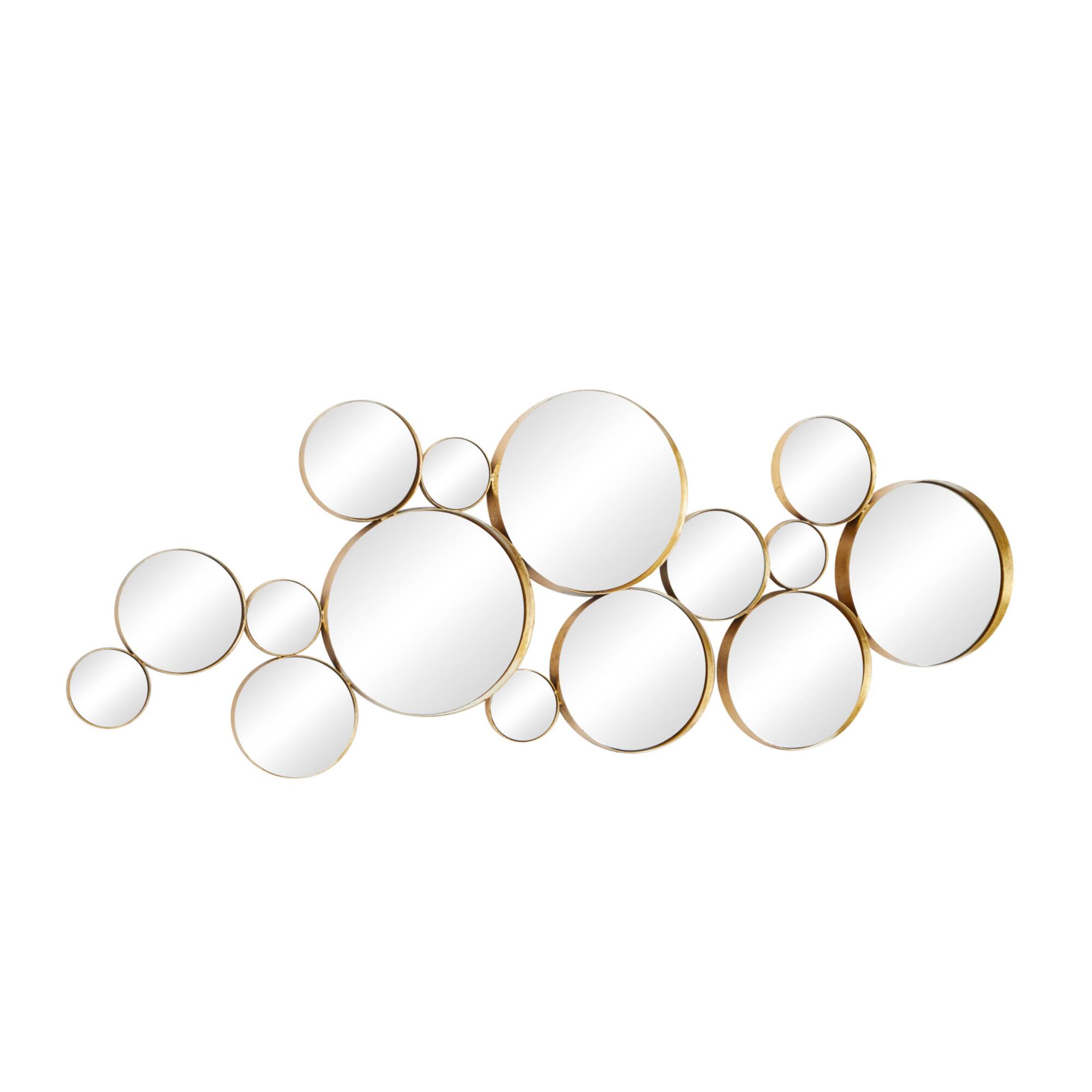 CosmoLiving by Cosmopolitan Gold Metal Modern Wall Mirror, 21" x 54"